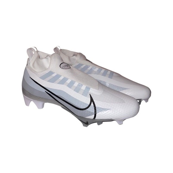 NIKE Vapor Edge Pro 360 White Silver Chrome Football Cleats Mens Size 9